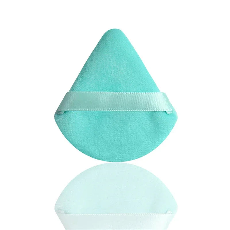 Veludo cosméticos fundação puff macio triângulo maquiagem puffs feminino rosto beleza esponja liquidificador lavável maquiagem em pó acessórios