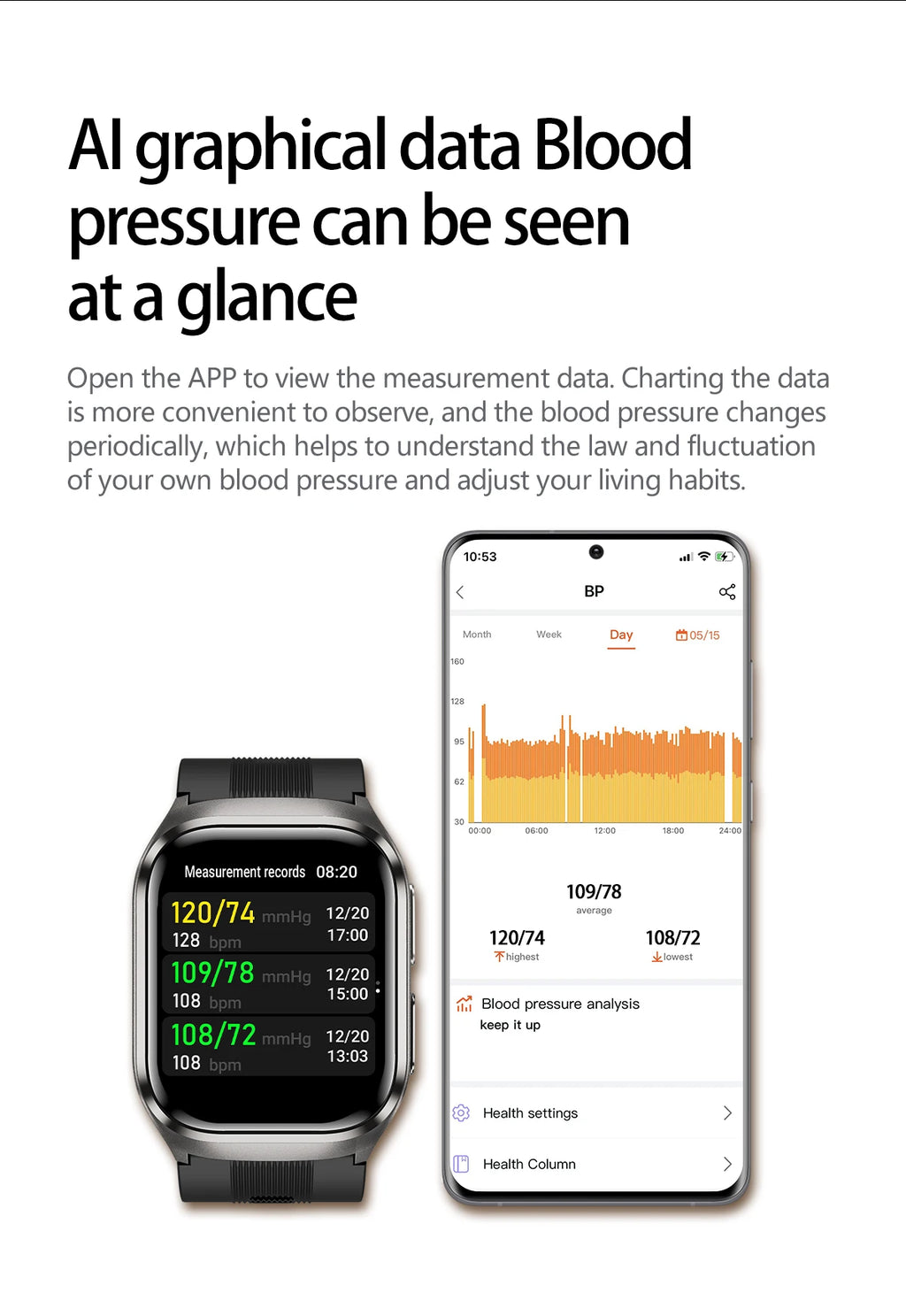 Novo Relógio de Saúde 2026: Medição Precisa de Pressão Arterial, Ácido Úrico e Lipídios no Sangue – Smartwatch Masculino e Feminino à Prova d'Água com Airbag