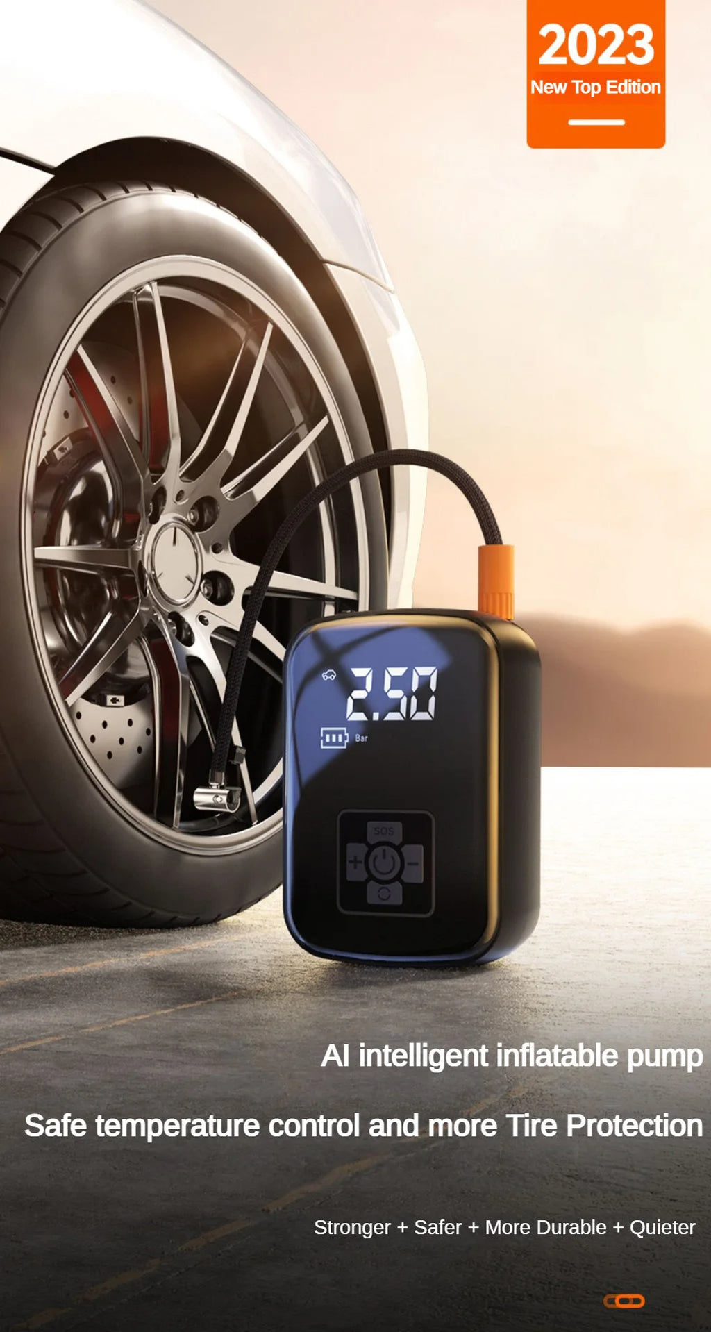 Bomba de ar do carro compressor de ar 12v 150psi elétrica sem fio portátil bomba inflator pneu para motocicleta bicicleta carro pneu bola