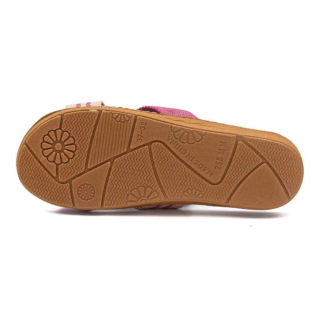 36-45 sandálias planas chinelos de praia verão casa linho leve eva antiderrapante slides para homens mulheres indoor ao ar livre flip flops