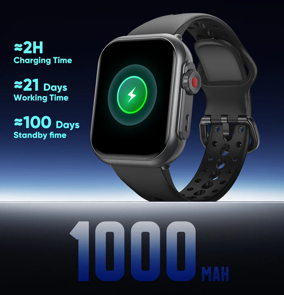 2026 moda feminina relógio ultra2 se relógios inteligentes 1000mah 1.85 "amoled tela de toque completa bt chamada smartwatch para android ios ladie