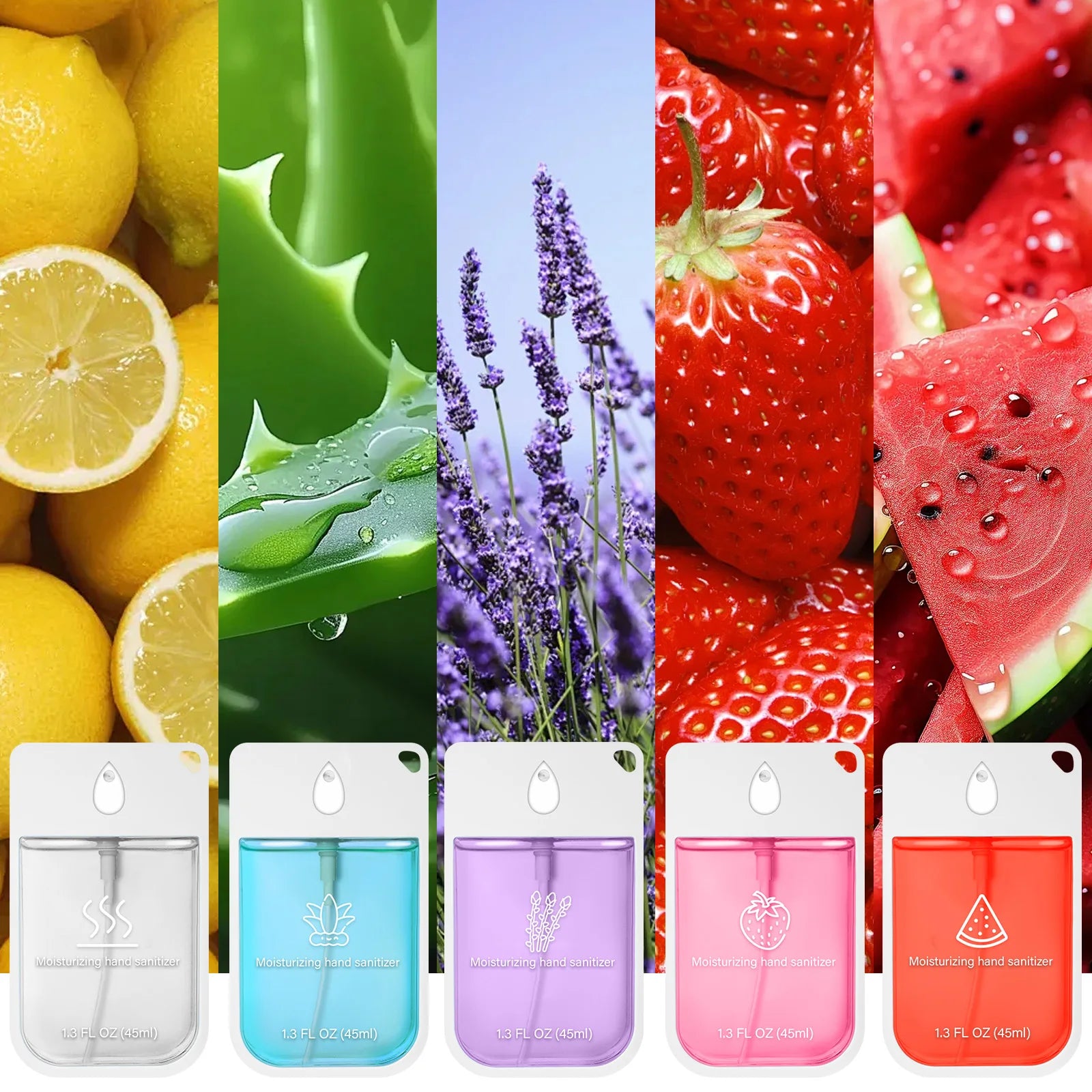 Spray Poderoso Portátil Seguro e Confiável para Limpeza das Mãos Spray Hidratante para Lavagem das Mãos Spray Desinfetante Nutritivo 45/38ml