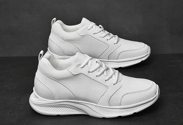 Homens sapatos de elevador aumento de altura tênis sapatos para homem 10cm esportes sapatos casuais invisível sapatos de aumento interno para homem 8cm