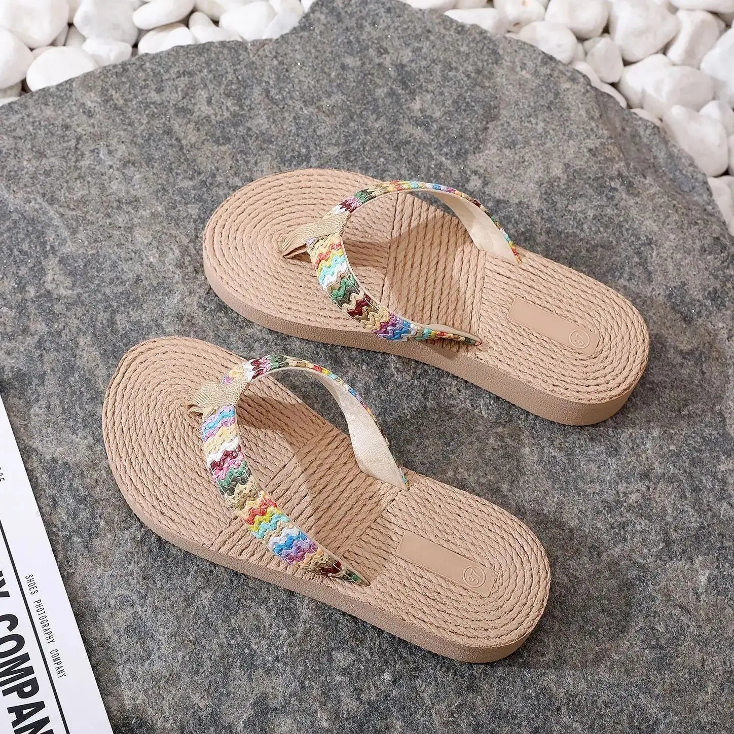 2025 moda impressão flip flops sandálias femininas chinelos de hotel senhoras sapatos indoor ao ar livre flip-flops praia plana slides