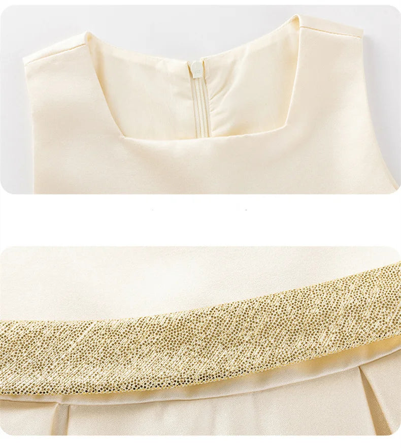 Fantasia princesa cerimônia de casamento vestido festivo para a menina crianças traje da dama de honra luxo piano desempenho vestidos crianças roupas