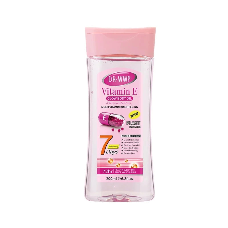 Disaar-Óleo Corporal Extrato de Aloe Vera, Pele Suave, Anti-Rugas, Vitamina C, Óleo Essencial, Hidratante, Pele com Feijão Cacau, 200ml
