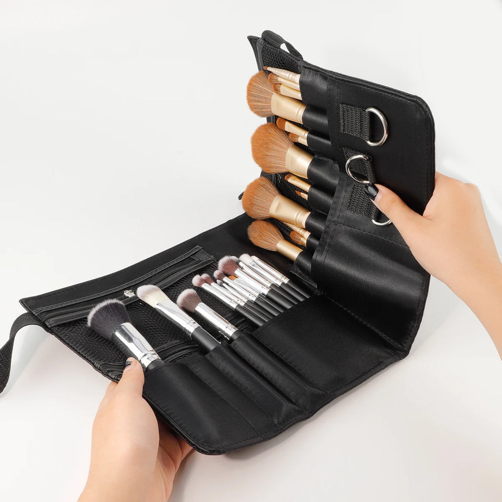 1 maquiador siga maquiagem pacote de cintura profissional drama tripulação carry-on maquiagem reparação escova saco de armazenamento
