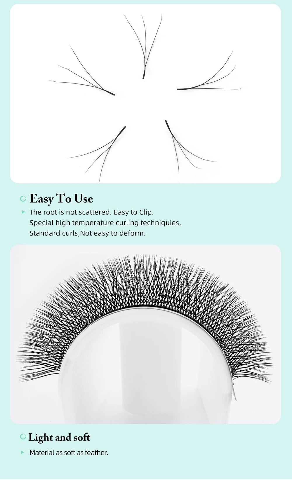 Yelix-W-Shaped Cílios Extensões, 3D, 3 Dicas e 6 Dicas, C Curl, D Curl, Individual Lash, Volume egípcio brasileiro, Mage Cílios, Alta Qualidade