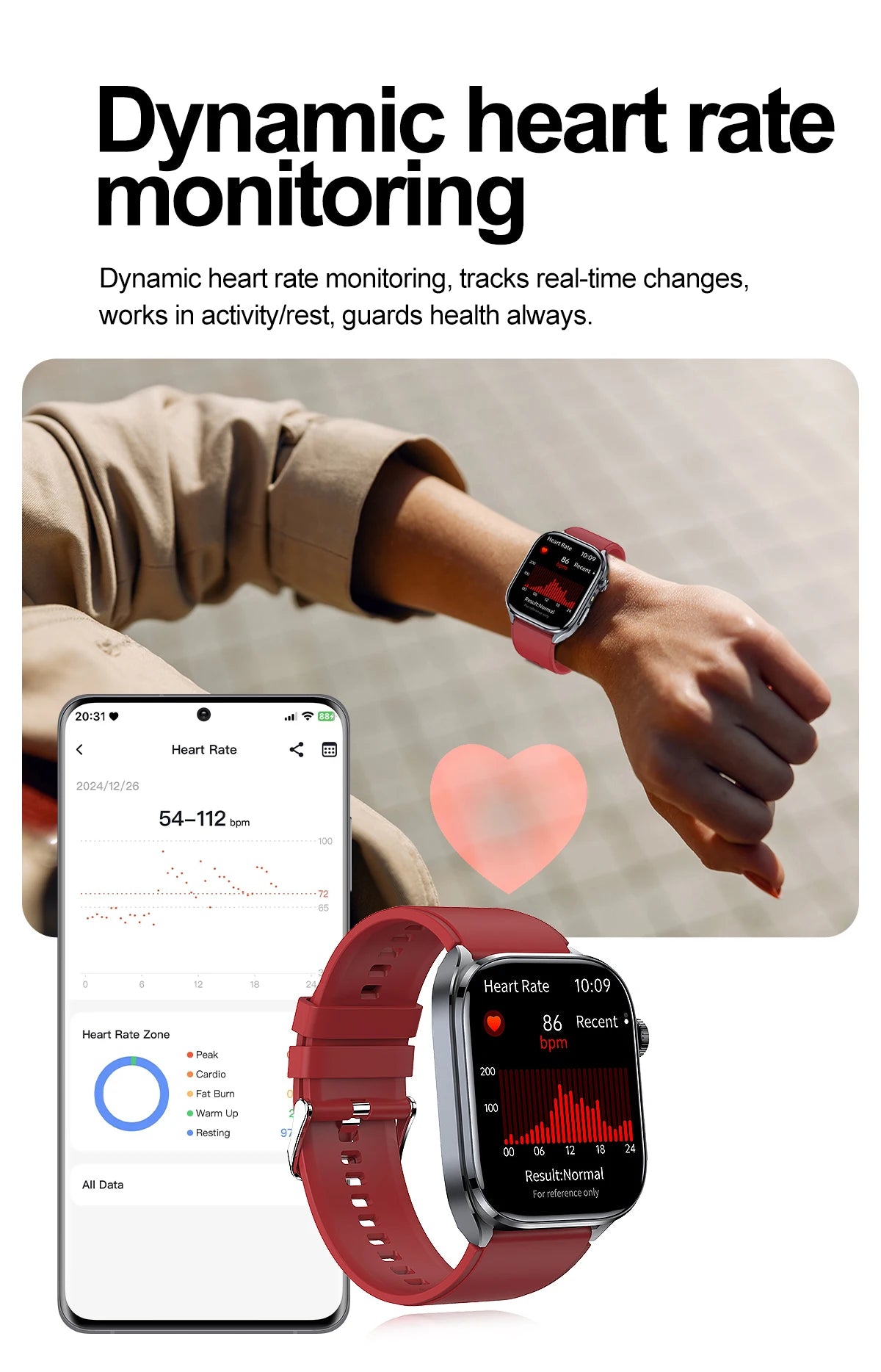 Novo Smartwatch 2026 com ECG Preciso, Análise de Saúde Cardíaca, Análise de Sangue, Lipídios no Sangue, Pressão Arterial e Chamada Bluetooth para Homens