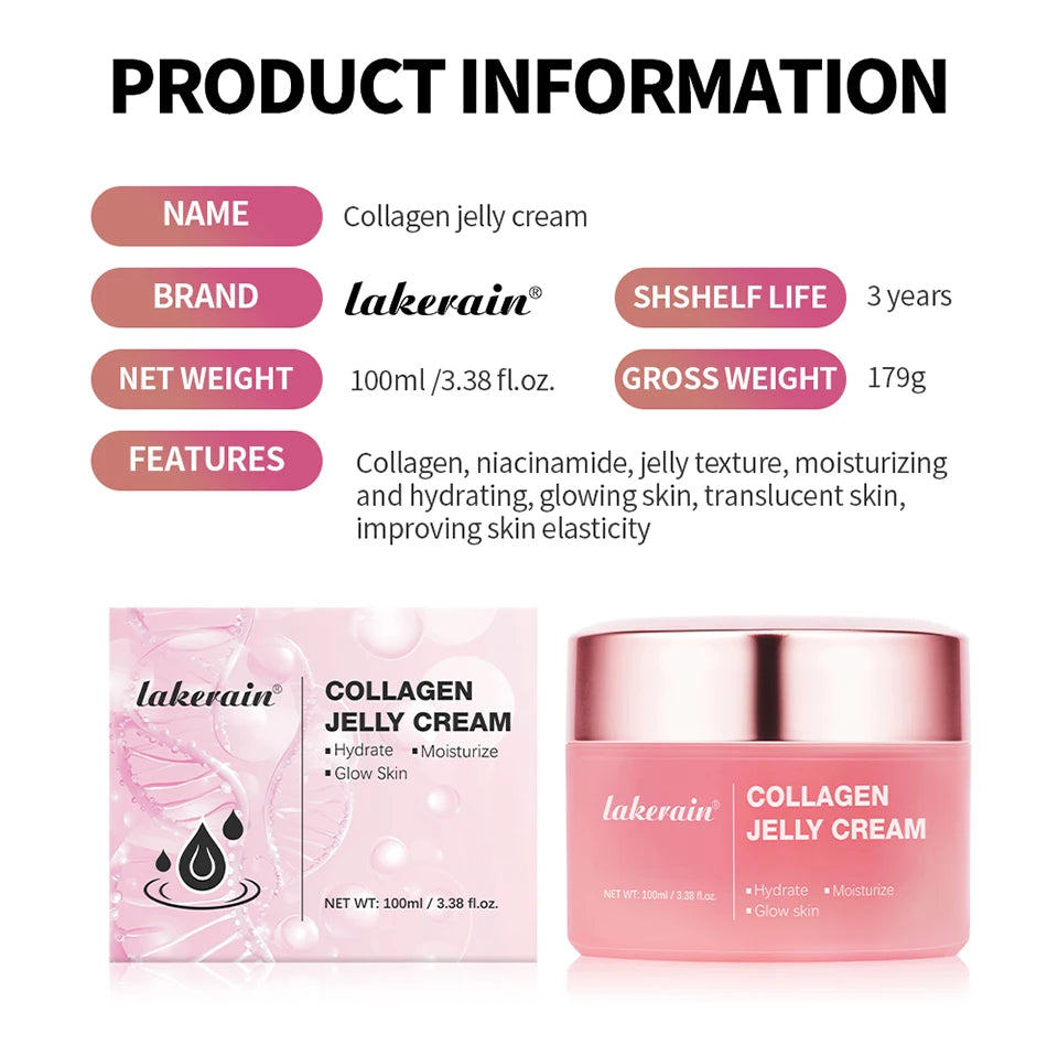 Creme facial de colágeno antienvelhecimento, 100ml, niacinamida, gel hidratante para apertar, calmar a firmeza, cuidados com a pele