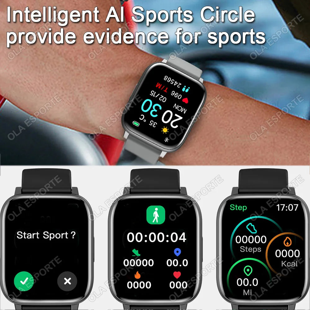 Relógio inteligente 2025 bluetooth chamada sono freqüência cardíaca monitoramento de saúde gps relógios para homens mulheres esporte fitness à prova dwaterproof água smartwatch