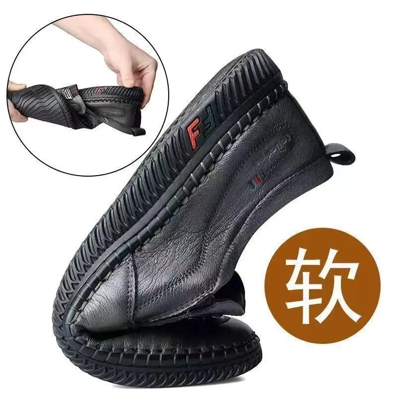 Homens mocassins de couro do plutônio antiderrapante andando apartamentos respirável ao ar livre deslizamento em sapatos casuais para trabalho masculino escritório condução sneakers2