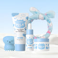 LAIKOU Conjunto de cuidados com a pele com leite Soro suavizante Creme hidratante Limpador suave Kit de viagem de hidratação iluminadora