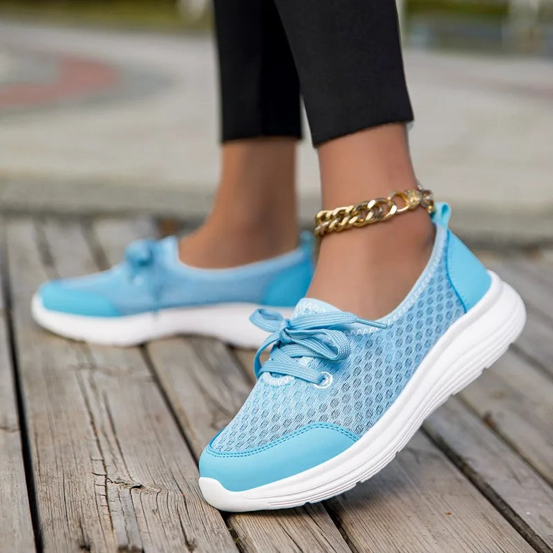 Yrzl mulher tênis deslizamento em sapatos casuais malha respirável confortável macio clássico condução mocassins sapatos para senhoras