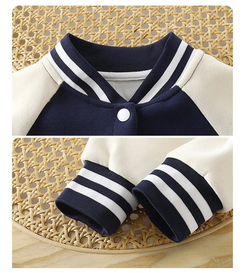 Meninos meninas jaquetas de beisebol crianças carta outono casaco nova primavera moda esportes outerwear crianças casual retalhos roupas 2-10y