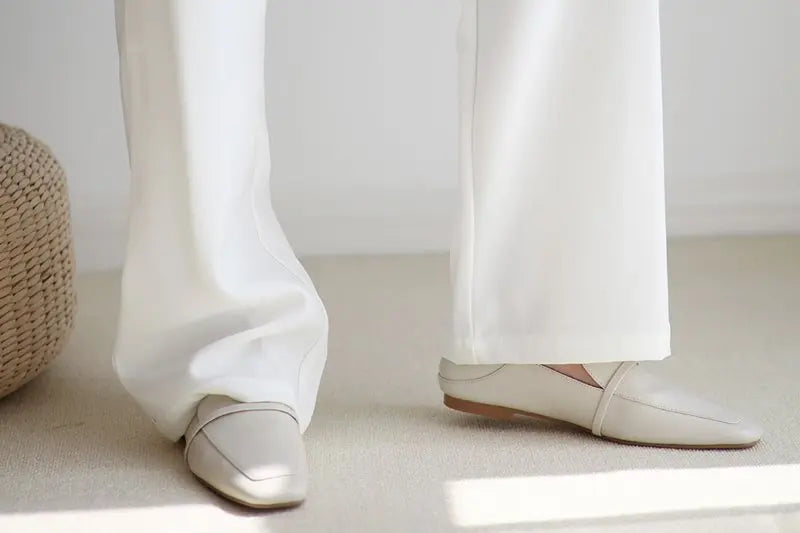 Mocassins de couro genuíno das mulheres Morazora, sapatos baixos confortáveis, moda, tamanho 34-43, primavera e verão
