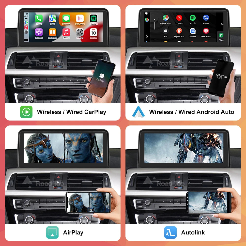 10.25 ''1920*720 Carplay Sem Fio Android Auto Display Multimídia Para BMW Série 3 4 F30 F31 F32 F33 F34 F36 NBT Tela Sensível Ao Toque
