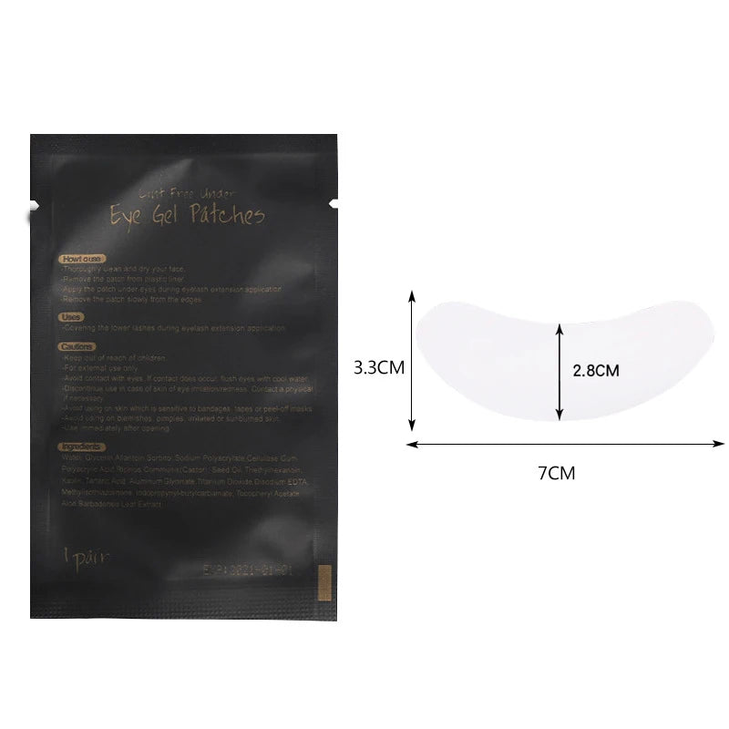 50 pares de remendo de extensão de cílios hidrogel almofada de olho gel adesivo de papel sob almofadas de olho remendos de cílios ferramenta de maquiagem suprimentos de beleza
