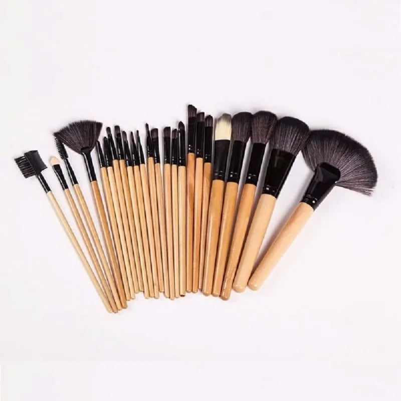 24 pçs/set conjuntos de pincéis de maquiagem profissional pincéis cosméticos sobrancelha pó fundação sombras escova compõem ferramentas com saco de presente