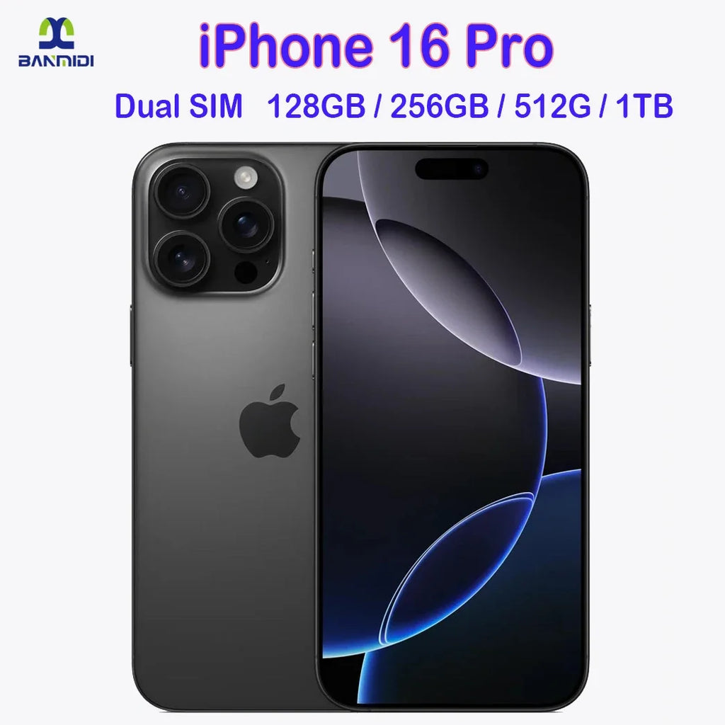 100% original iphone 16 pro max smartphone 6.9 "dupla sim desbloqueado 5g telefone celular retina xdr oled 6.3" 16 pro 128gb/256gb/512gb/1t