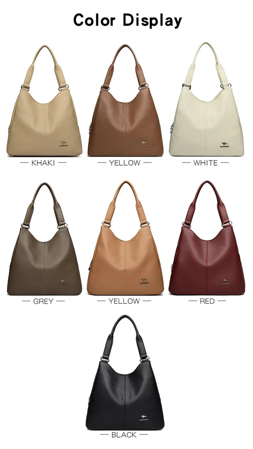 Bolsa hobo de couro com alça superior, bolsa feminina de lazer, bolsa de ombro fashion, vintage, bolsa tote de grande capacidade