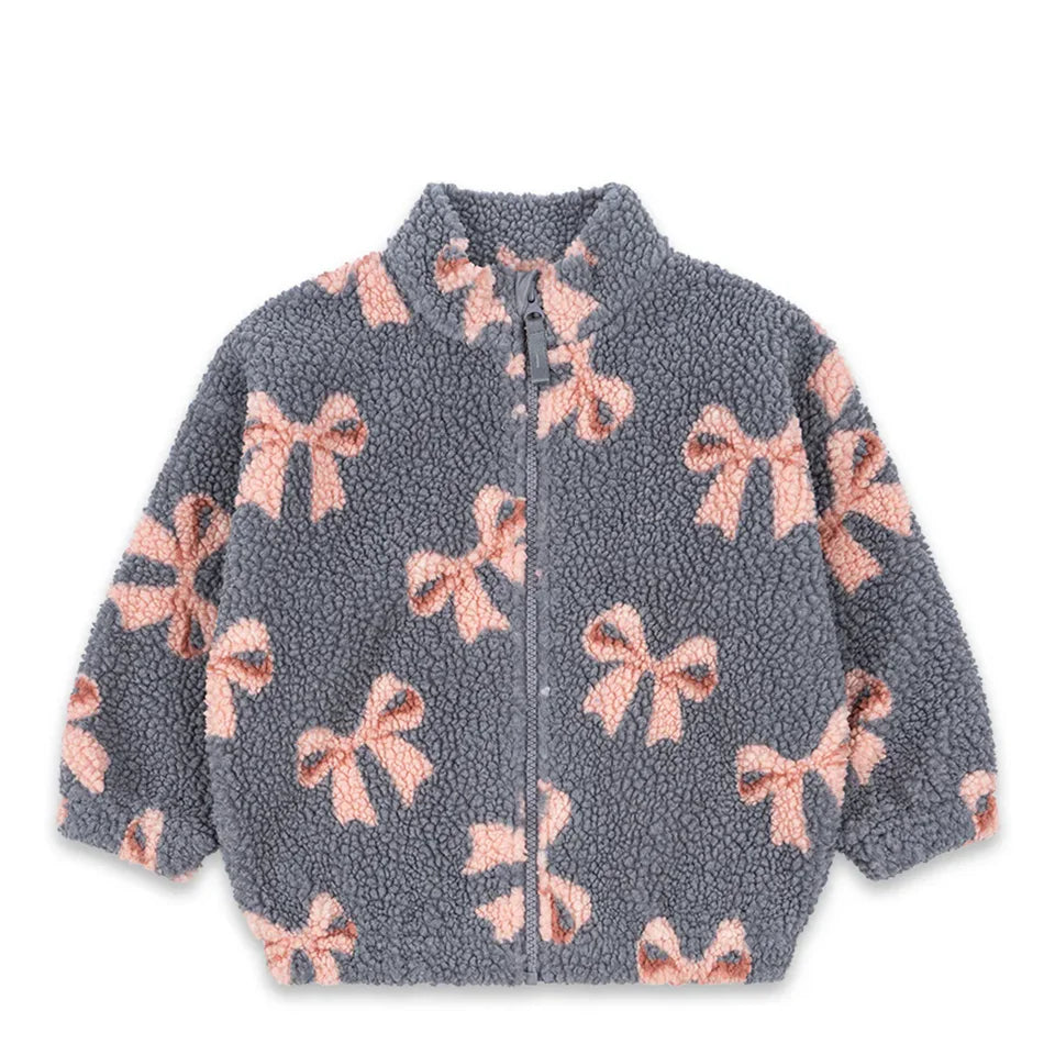 2024 inverno ks crianças algodão lã de cordeiro quente outerwear roupas meninas impressão casacos do bebê meninos mais jaquetas de lã crianças roupas