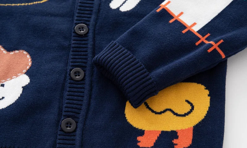 Casaco de algodão de camada dupla para crianças, camisola de inverno para meninos e meninas, jaqueta nova para crianças, malhas de bebê, jaqueta infantil