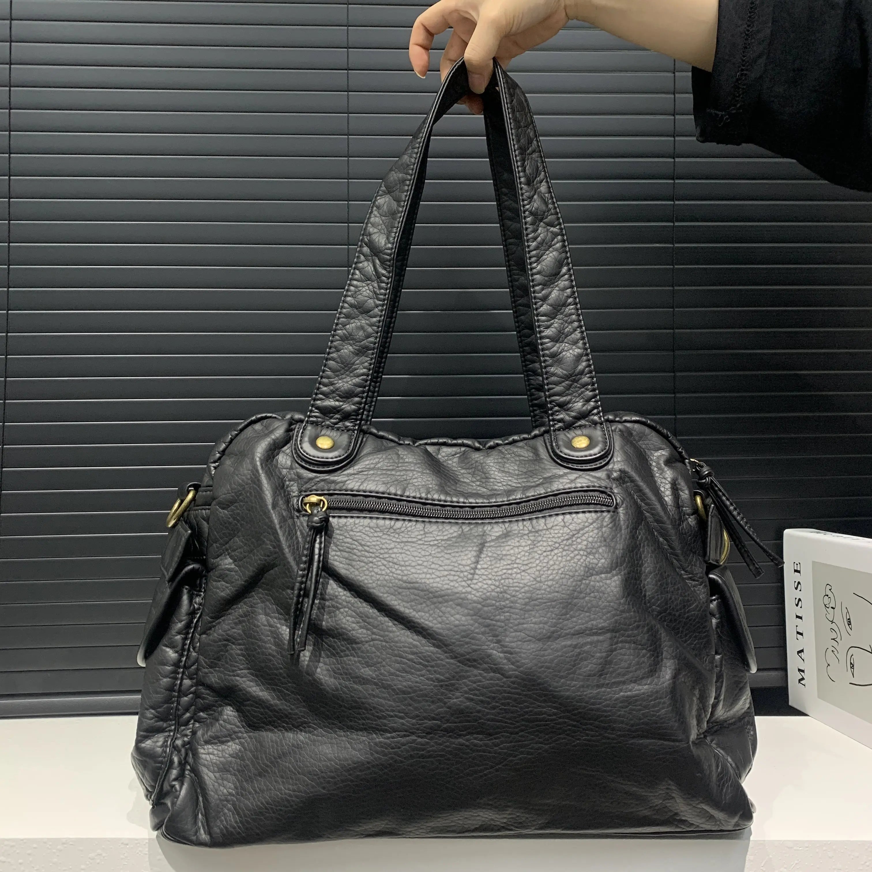 Moda feminina retro sacola de couro macio do plutônio grande capacidade bolsa de ombro y2k punk multi bolso crossbody bolsa