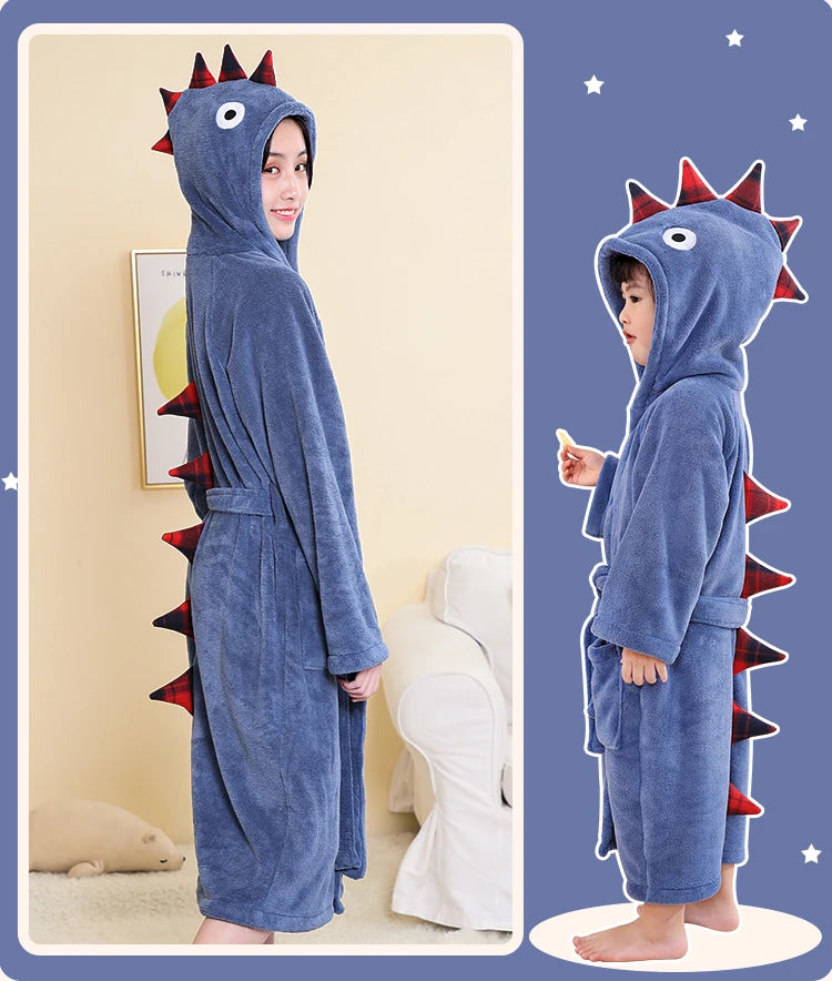Roupão Infantil Absorvente Quente Robe Banho Bebé Macio Crianças Toalha Capuz Banho Grande Toalha Banho Bebé Roupa Banho Praia Robe Menina Pijama Menino Casa Toddler Lar