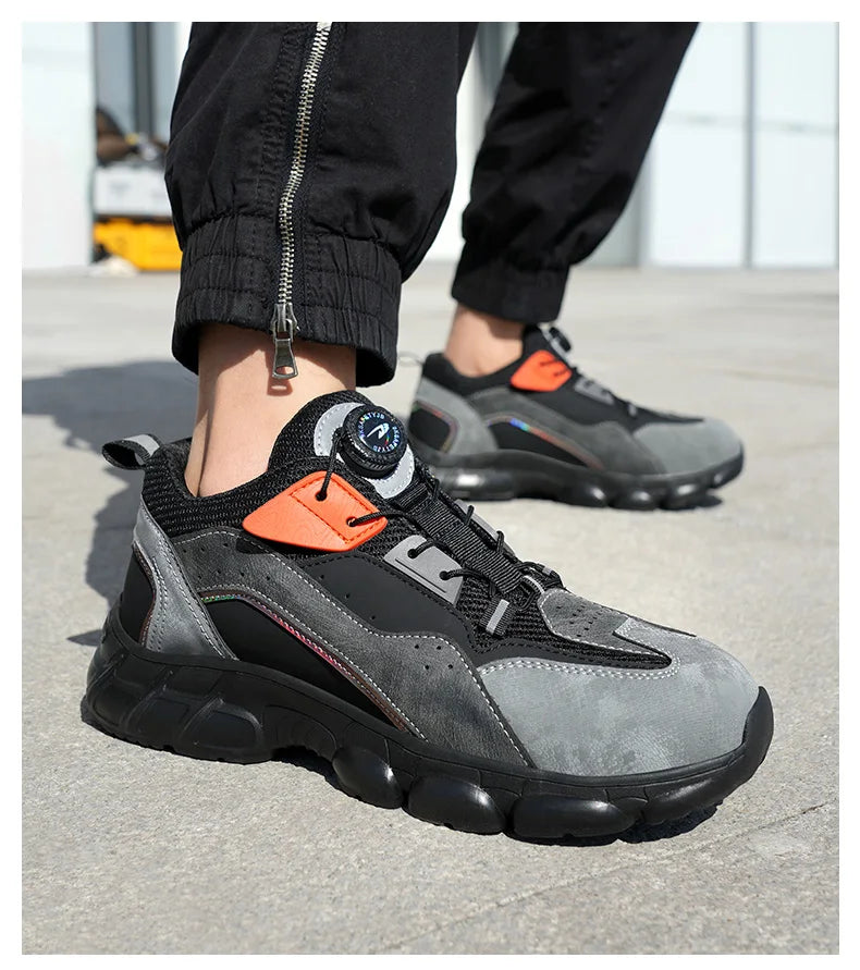 Sapatos de segurança de trabalho de dedo do pé de aço masculino leve indestrutível botas de trabalho de segurança homens proteção tênis de trabalho tamanho 47 48
