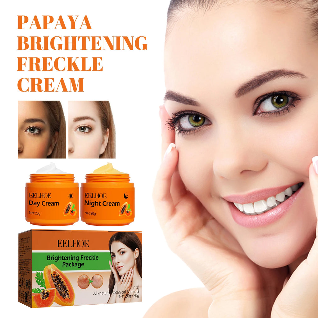 Creme iluminador de mamão, cuidados com manchas escuras e hidratante de tom uniforme, creme facial nutritivo diário