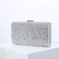 Lantejoula cristal dia embreagem para senhoras, bolsa de noite feminina, bolsa de casamento, banquete de festa, preto ouro prata, novo