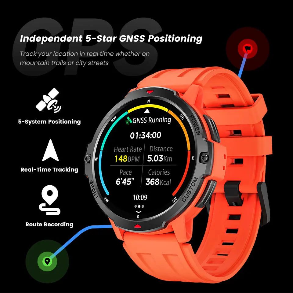 Novo original militar gps smartwatch relógio de fitness 3atm à prova dwaterproof água esportes relógios inteligentes para homem mulher luxo 2026 android