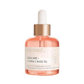 Óleo Facial Avançado de Squalano + Vitamina C com Rosa - Sérum Iluminador, Firmador e Hidratante para Todos os Tipos de Pele