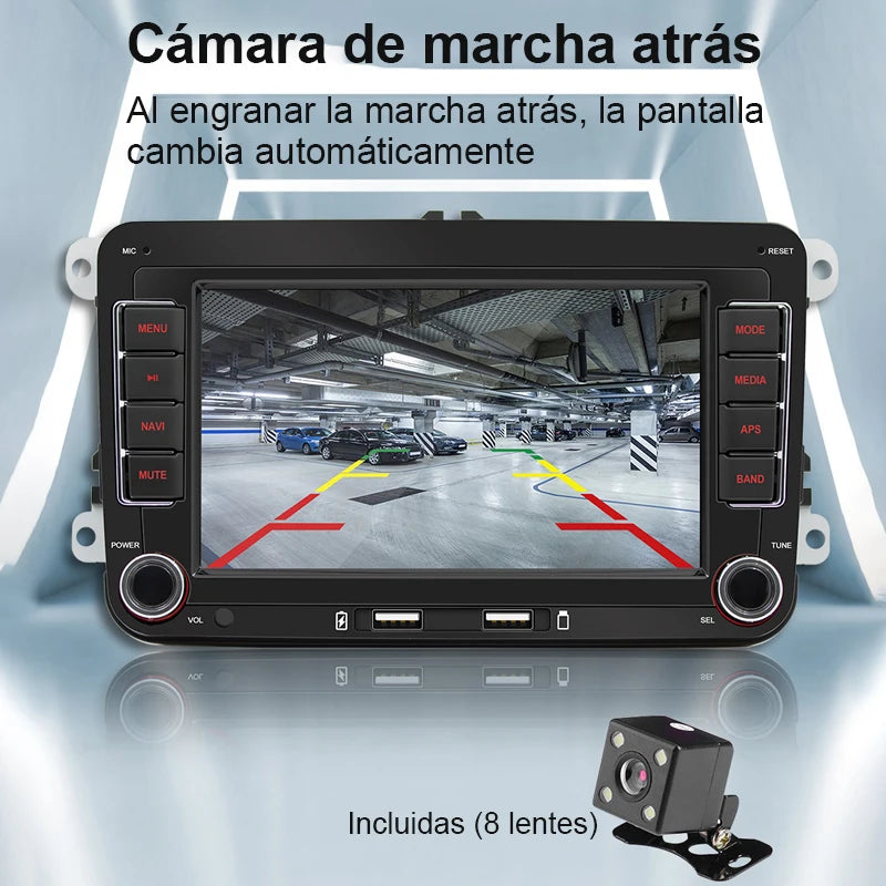 Rádio multimídia para carro com GPS Android player Universal, Carplay, Wifi, para Volkswagen Golf 5, 6, Polo, Passat B6, B7, CC, Skoda