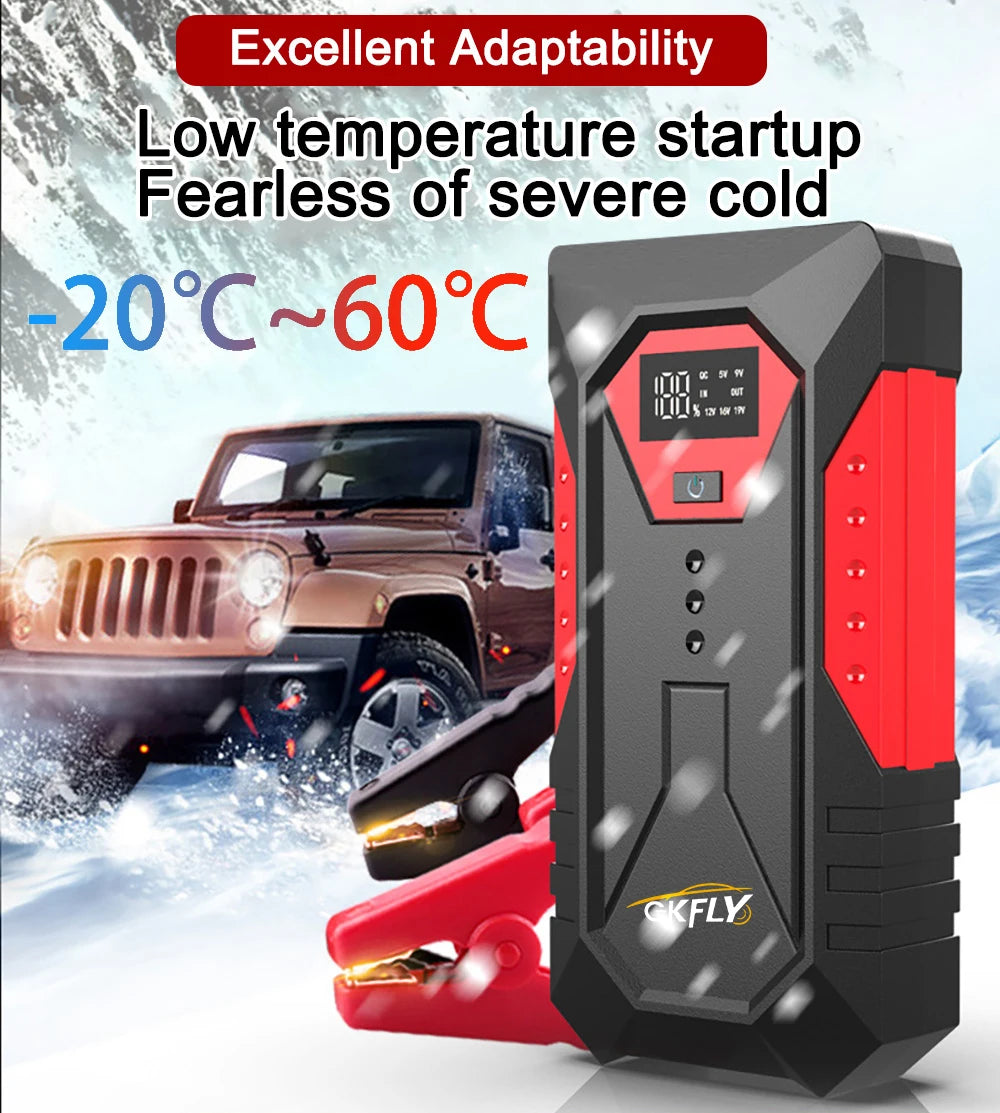 GKFLY 2000A/3000A/4000A Carregador de Bateria para Carros a Gasolina e Diesel, Power Bank e Auxiliar de Partida para Automóveis