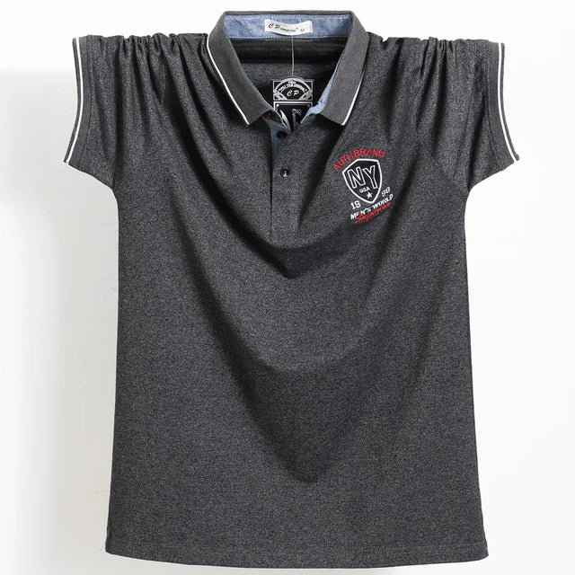 2025 nova chegada moda masculina camisa polo marca polo masculina algodão respirável polo dupla listra lateral fino ajuste