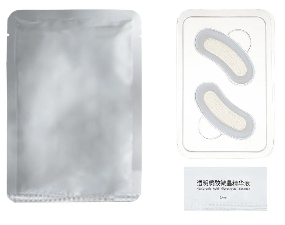 Ácido hialurônico microagulha remendos para os olhos máscara para anti envelhecimento olheiras hidratante sob almofadas de gel para os olhos cuidados com a pele