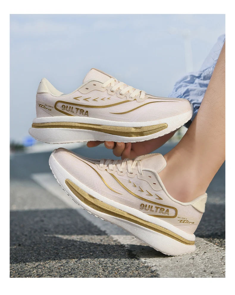 NOVO Tênis de Corrida com Placa de Carbono Especializado para Maratona Masculino e Feminino, Respirável, Ultraleve, Confortável, Esportivo e Casual