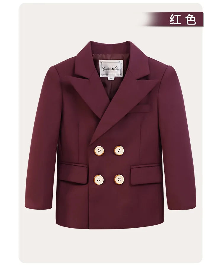 Meninos primavera outono terno jaqueta crianças festa blazers fraque topo crianças vestido formal casamento smoking desempenho casaco de manhã