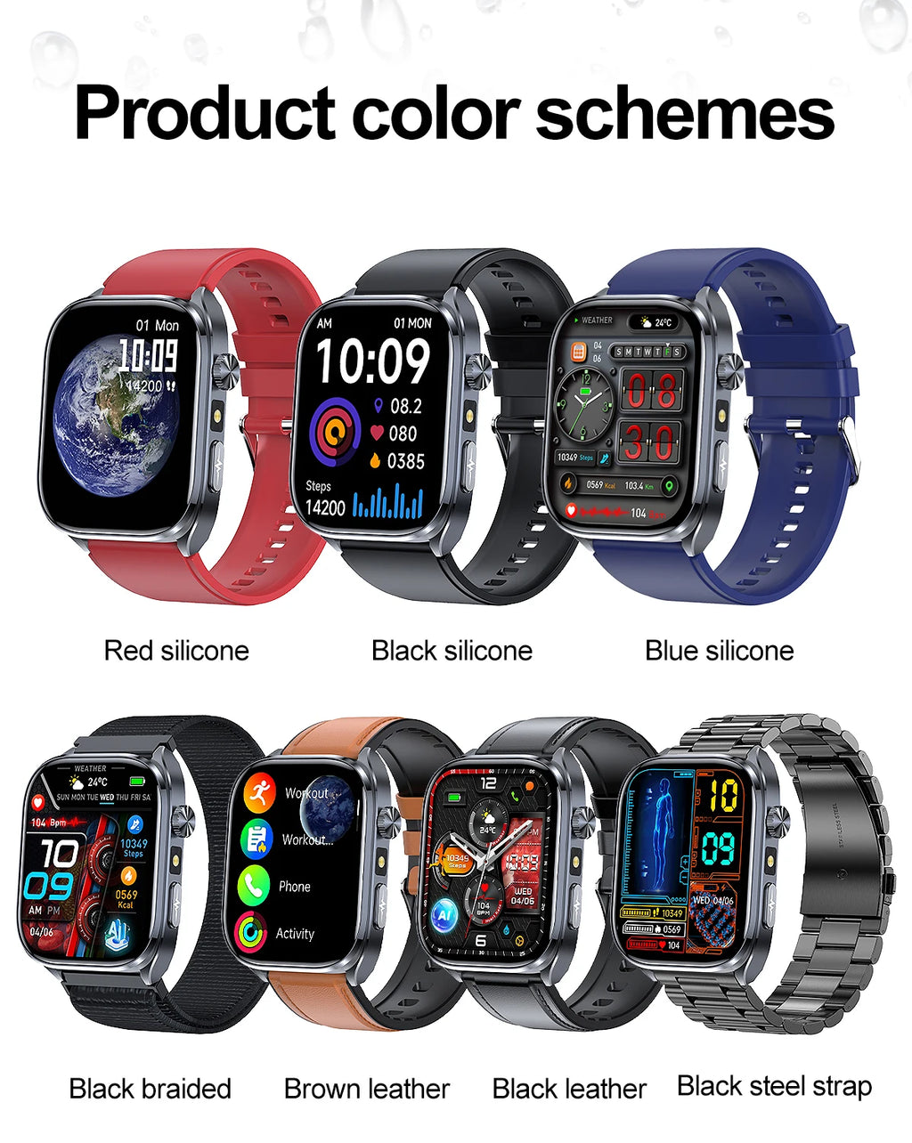 Novo Smartwatch 2026 com ECG Preciso, Análise de Saúde Cardíaca, Análise de Sangue, Lipídios no Sangue, Pressão Arterial e Chamada Bluetooth para Homens