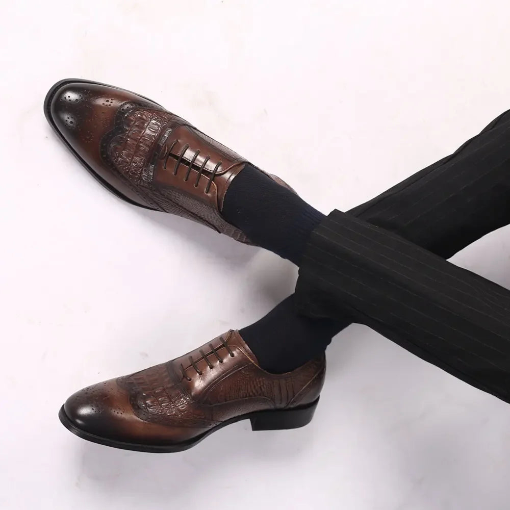 Sapatos casuais masculinos de estilo britânico de luxo escritório oxford sapatos de couro masculinos confortáveis resistentes ao desgaste sapatos formais masculinos de tamanho grande
