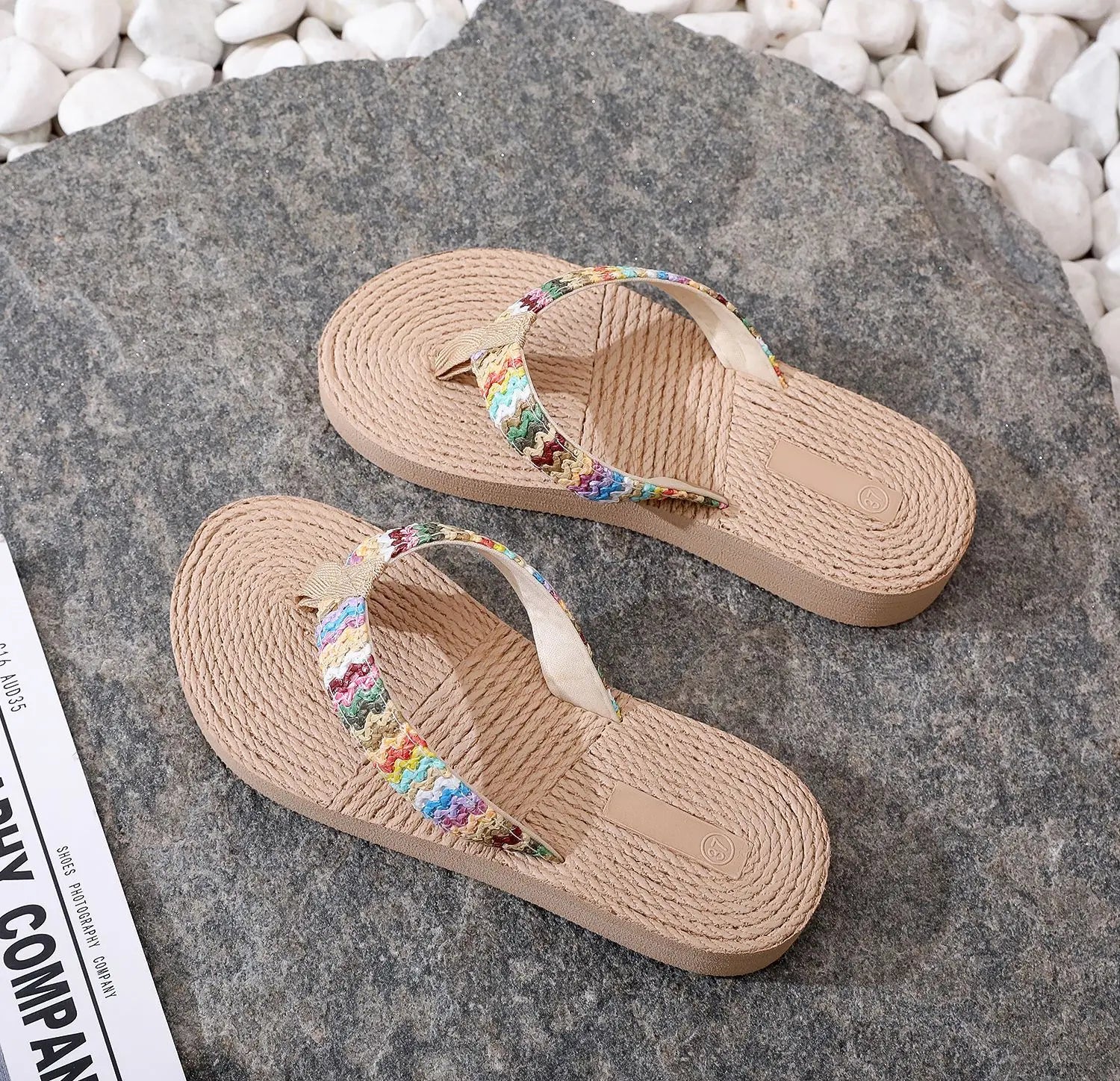 2025 moda impressão flip flops sandálias femininas chinelos de hotel senhoras sapatos indoor ao ar livre flip-flops praia plana slides