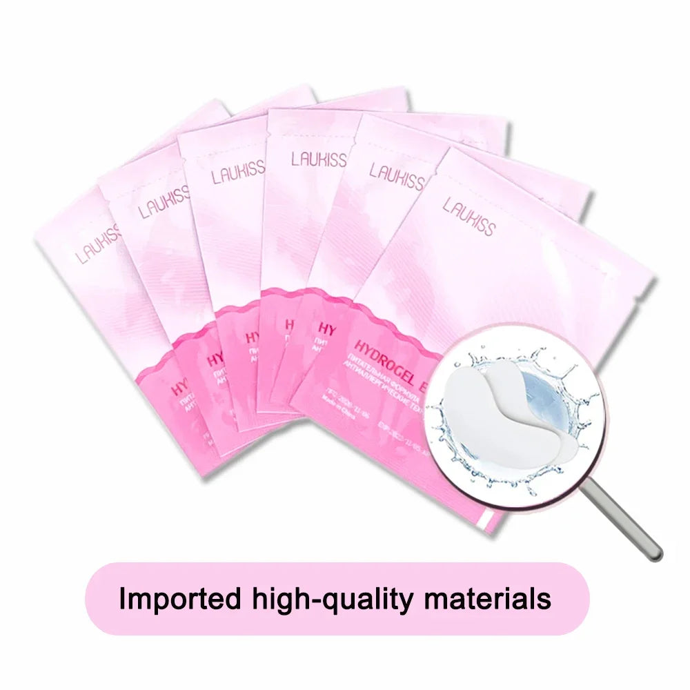 100 pares de remendos de cílios para construção de almofadas de cílios enxertadas embalagem russa sob os olhos adesivos de papel para extensão de cílios