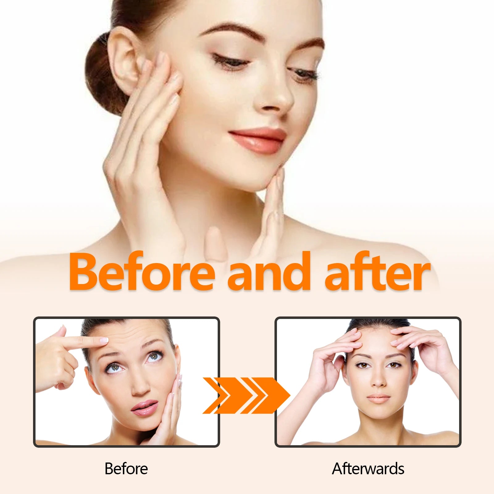 O soro facial com vitamina C reduz linhas finas e ilumina a pele naturalmente sem adição de retinol, óleo de jojoba, produtos de cuidados faciais