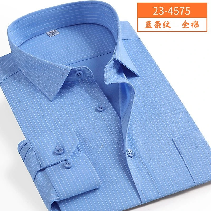 Nova chegada primavera comercial fácil cuidado camisa masculina oversize manga longa moda formal de alta qualidade plus size M-7XL8XL9XL