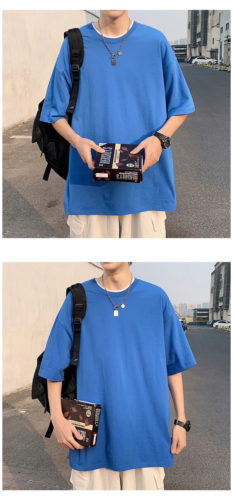 Camiseta de manga curta extragrande masculina, camiseta solta com decote em O, blusa de streetwear Hip Hop, camiseta de algodão, nova moda, verão, 5XL