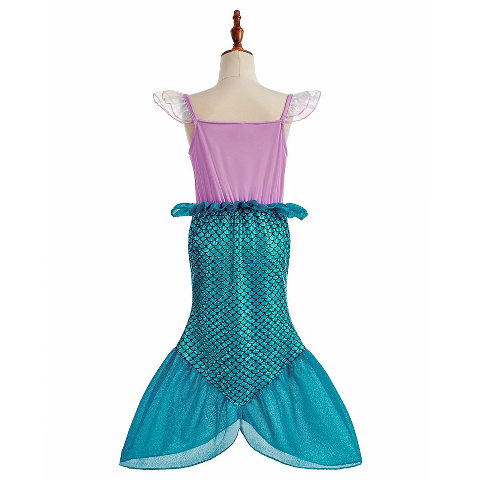 Crianças neve branca cinderela aurora anna elsa traje menina cosplay vestido crianças encanto mirabel pequena sereia roupas de halloween