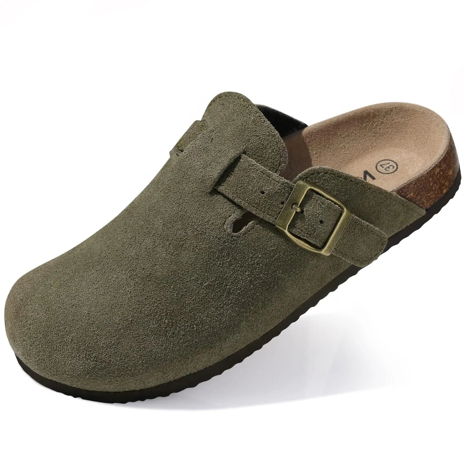 Unissex macio footbed tamanco moda retro marcas tamancos de cortiça sapatos para mulheres chinelos casuais confortáveis com suporte de arco