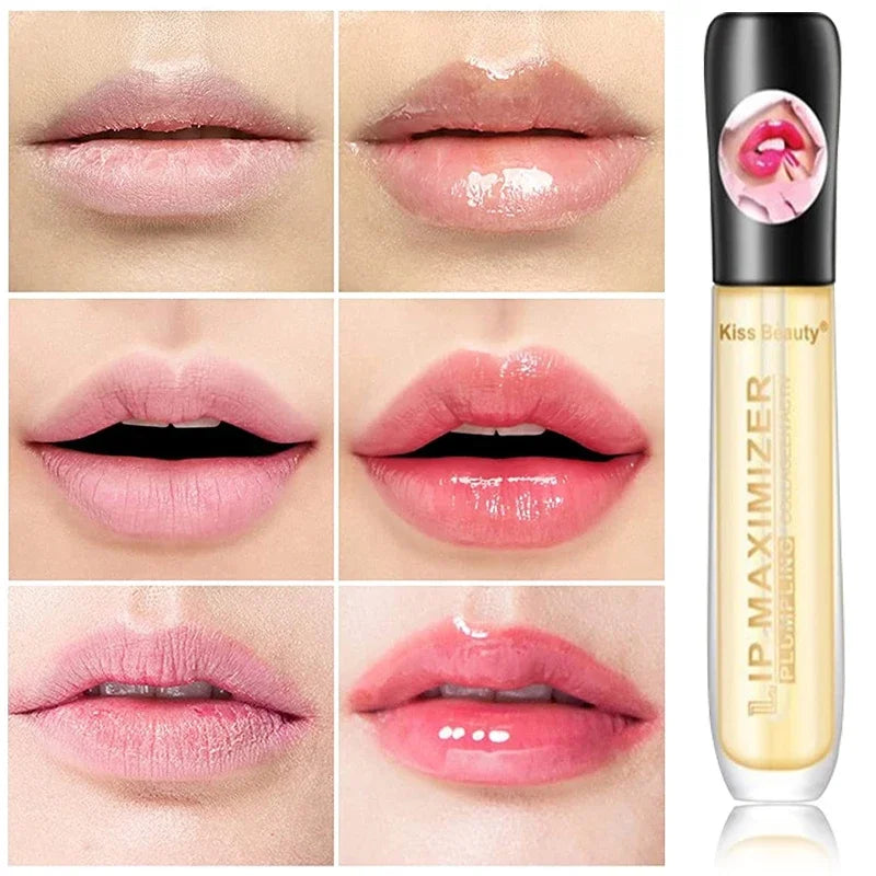 Brilho labial transparente, óleo labial hidratante, reparação, reduz a linha fina dos lábios, iluminar, melhorar os cosméticos do soro labial